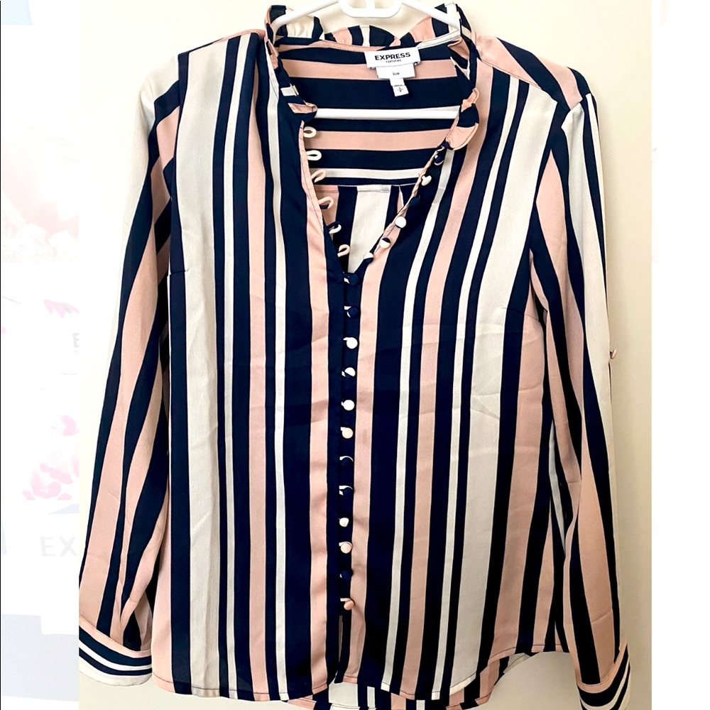 Satin Blouse with unique buttons!